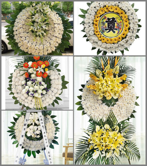 四川成都彭州市桂花镇清桥村花圈速递