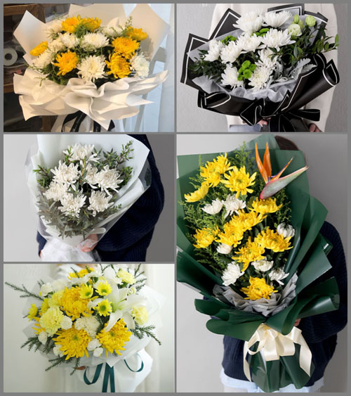 四川成都彭州市桂花镇清桥村白事花束代送